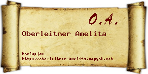 Oberleitner Amelita névjegykártya